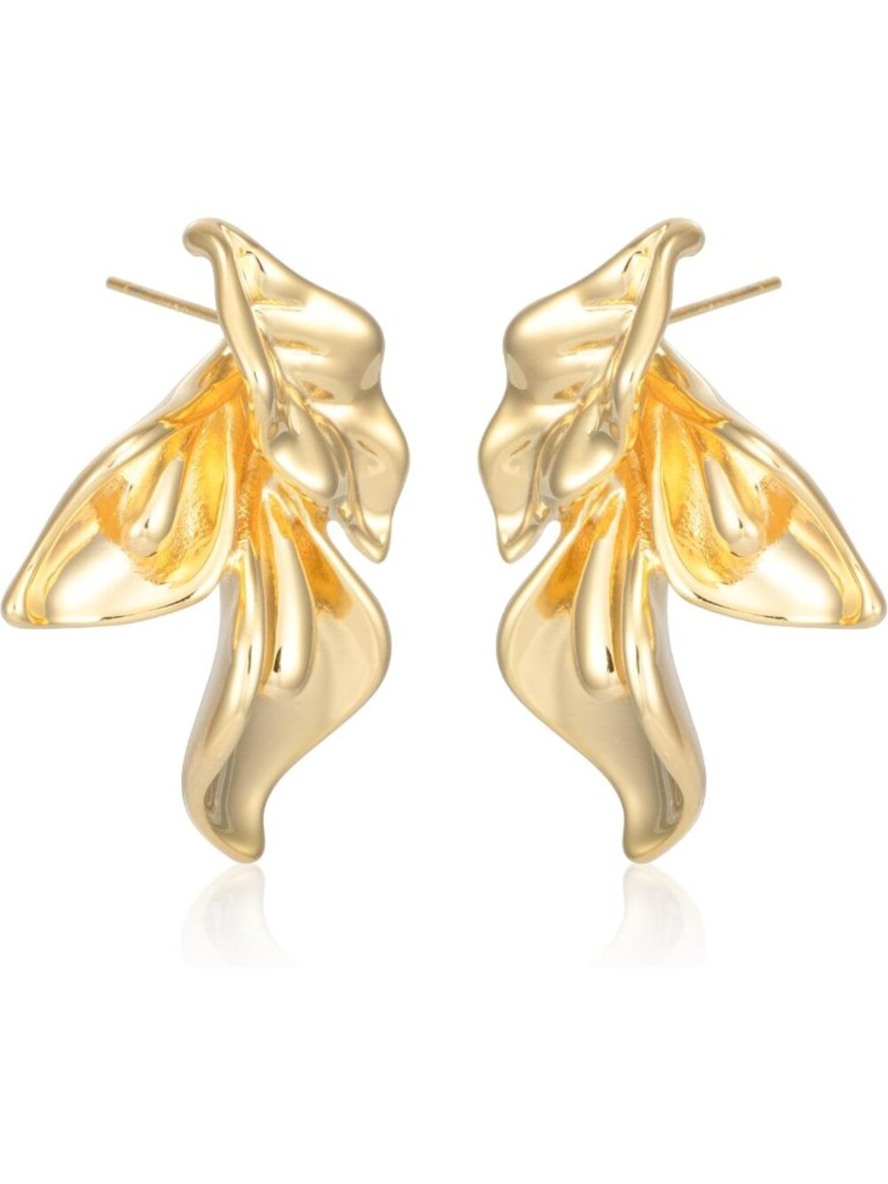 Bold Calla Lily Drop Earrings for Women | Big Flower Statement Jewelry